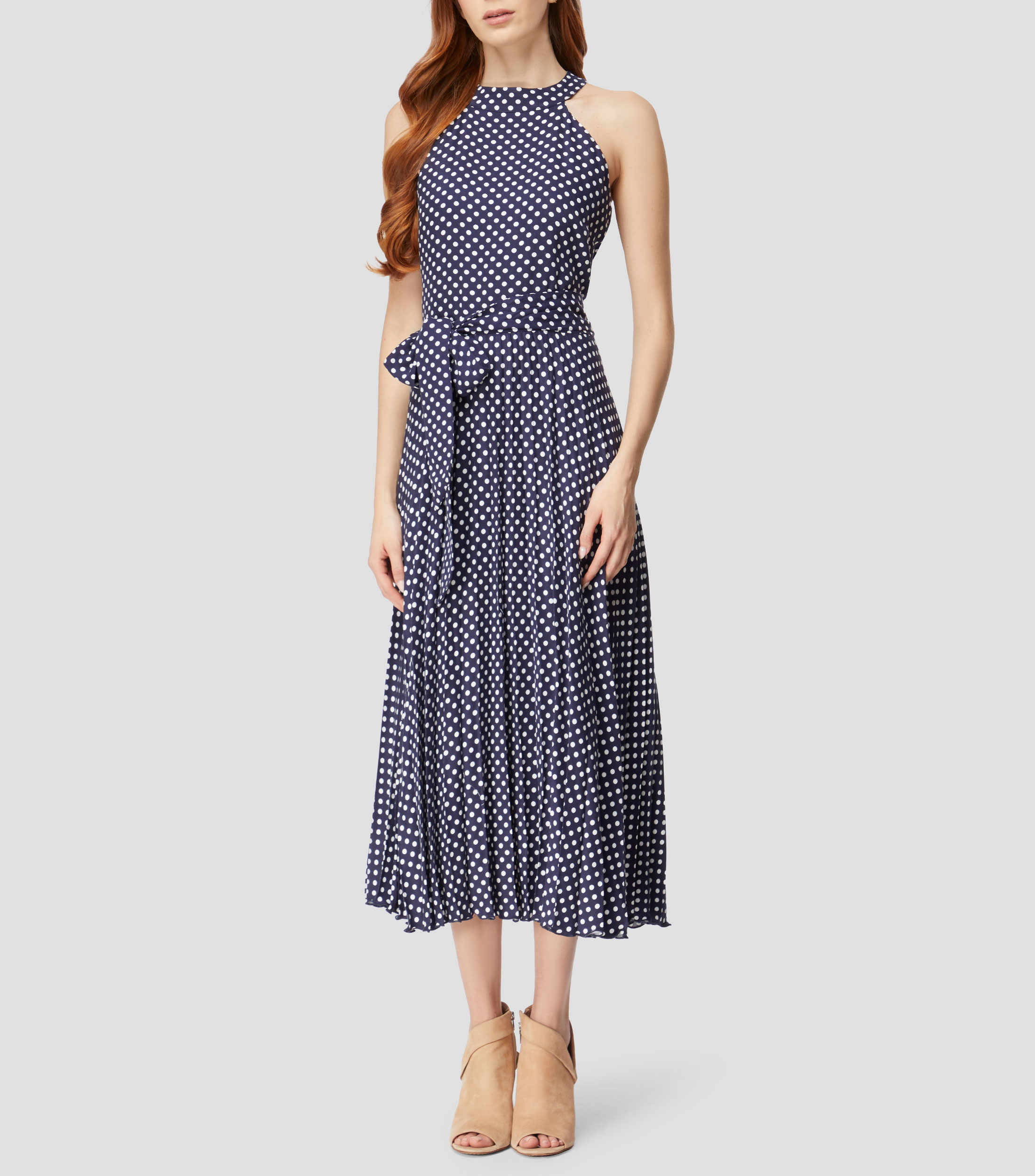 Vestido largo estampado Mujer